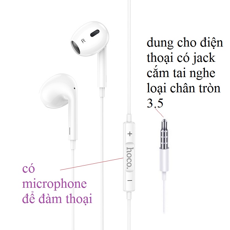 tai nghe dây 3.5 Hoco M1 Max có mic