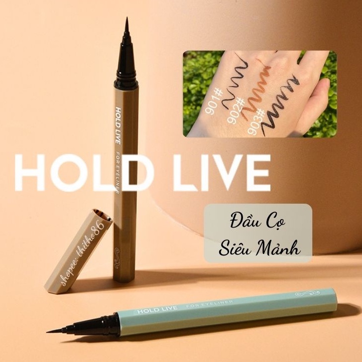 Bút Kẻ Mắt Dạ Siêu Mảnh Lâu Trôi HOLD LIVE Superfine Natural Eyeliner HL390 - HOLDLIVE