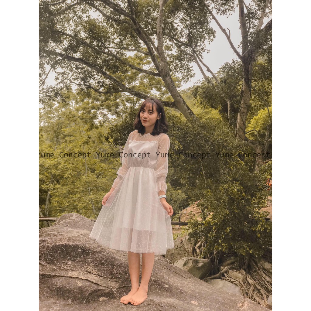 Đầm Dự Tiệc Ren Lưới Tiểu Thư | BigBuy360 - bigbuy360.vn