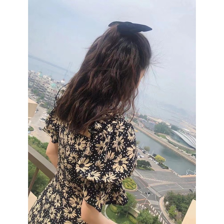 NRVP Mới Đầm Maxi Nữ Tay Ngắn In Hoa Thời Trang