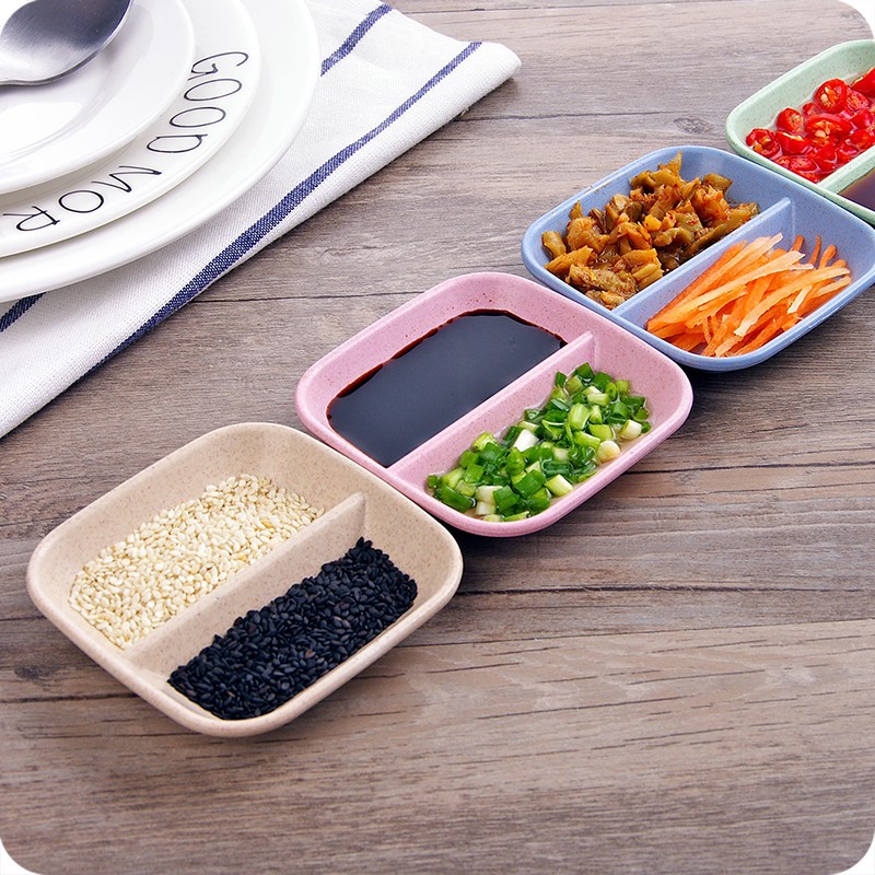 Khay đựng nước chấm gia vị lúa mạch .