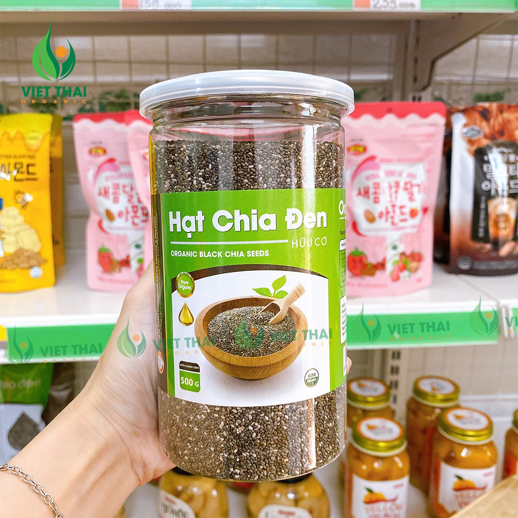 Hạt chia đen [ CHẤT LƯỢNG ] Hạt chia Bolivia hữu cơ ( Gói 500gr )