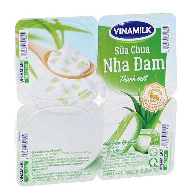 Lốc 4 hộp Sữa chua/yaourt Nha Đam Vinamilk x 100g