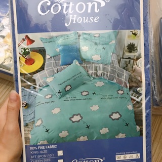 [Có sẵn] Drap Cotton house cartoon