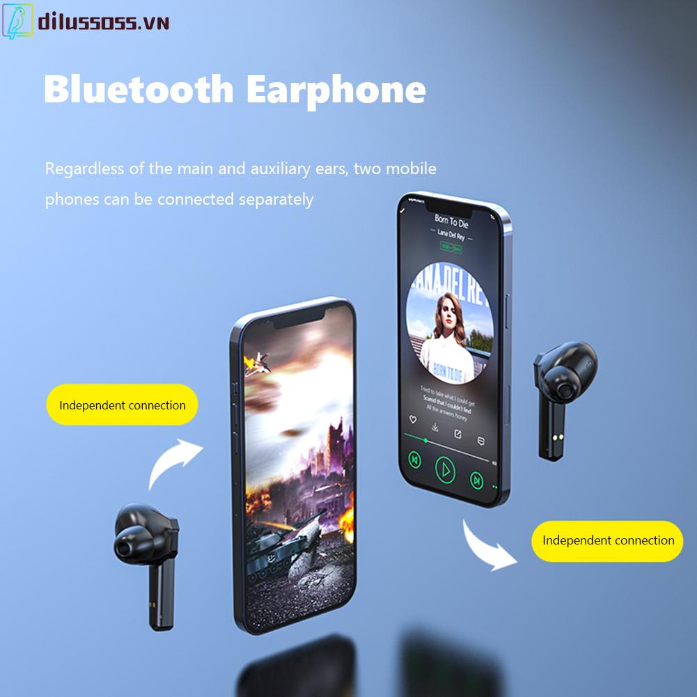 Tai nghe không dây nhét tai KS06 Bluetooth 5.0 âm thanh nổi độ trễ thấp có hộp sạc