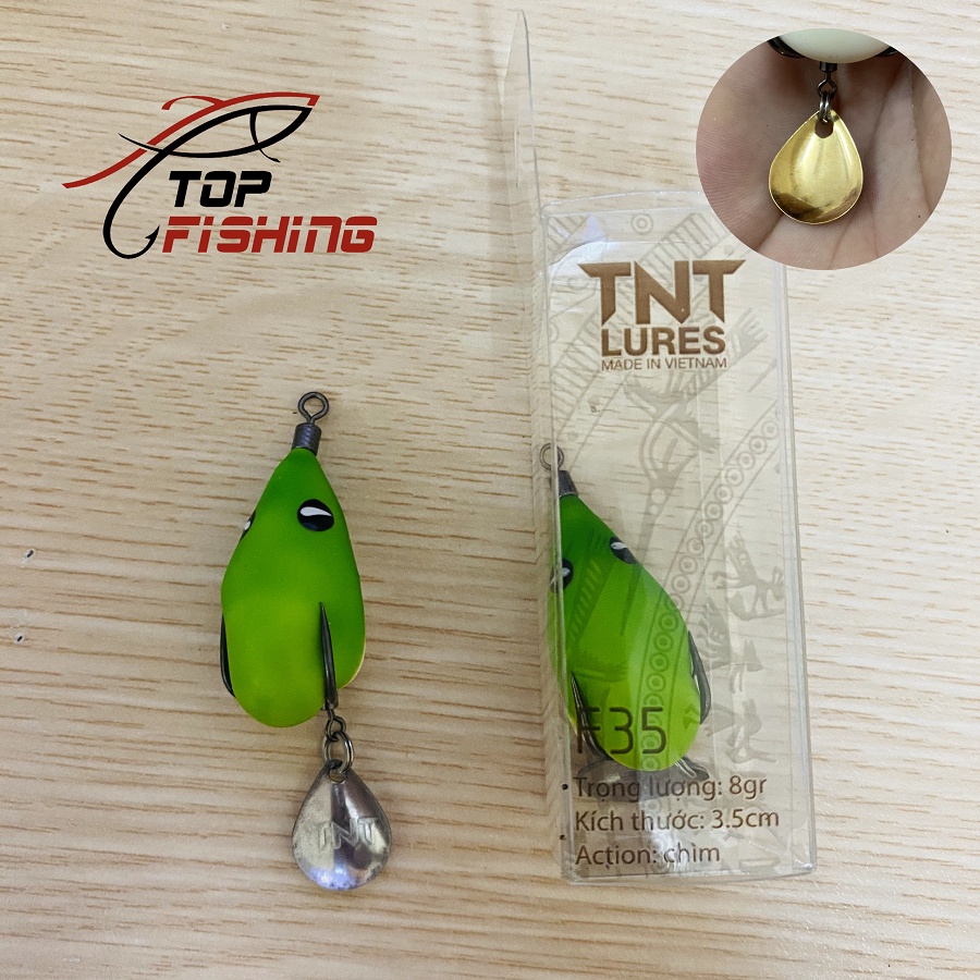 Nhái Hơi F35 TNT Lures ( Tặng Thìa Vàng Độ ) Dài 35mm - Nặng 8gam - Action Chìm - TopFishing