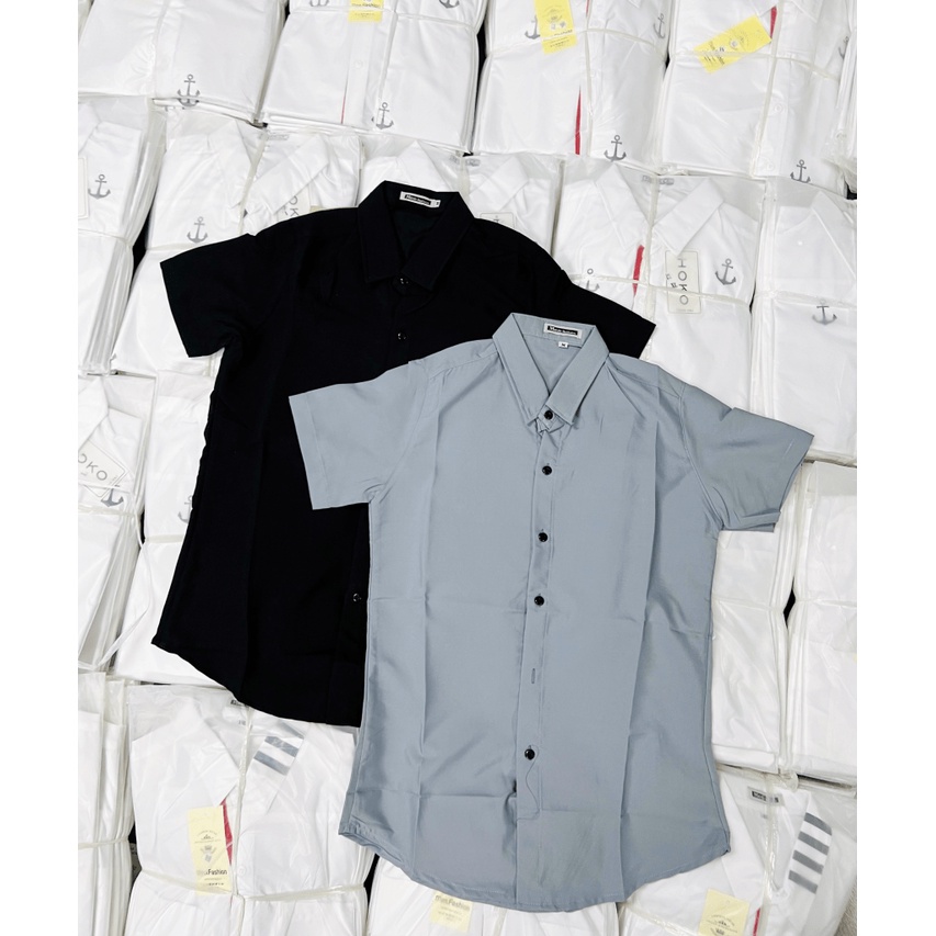 (Free Ship) Hàng Hot Sơ Mi nam Trơn Tay ngắn Công Sở Soái Ca Siêu Hot HHp Fashion