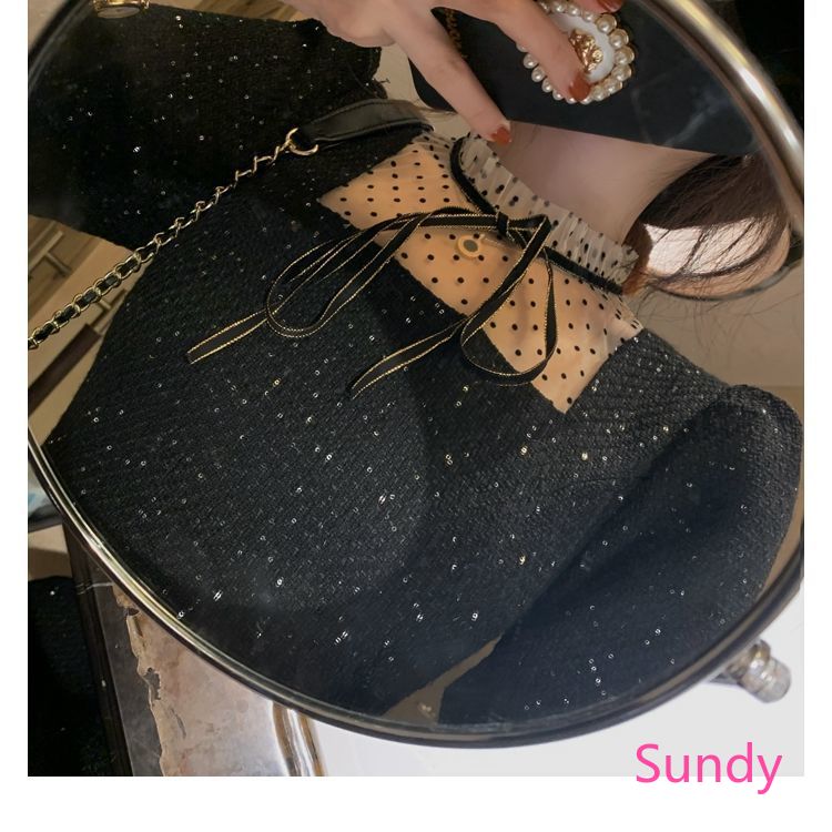 Váy dự tiệc màu đen kiểu dáng thời trang phong cách retro thu đông | BigBuy360 - bigbuy360.vn