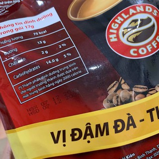 Cà Phê Highlands Coffee 3in1 Hòa Tan (40 Gói x 17g)