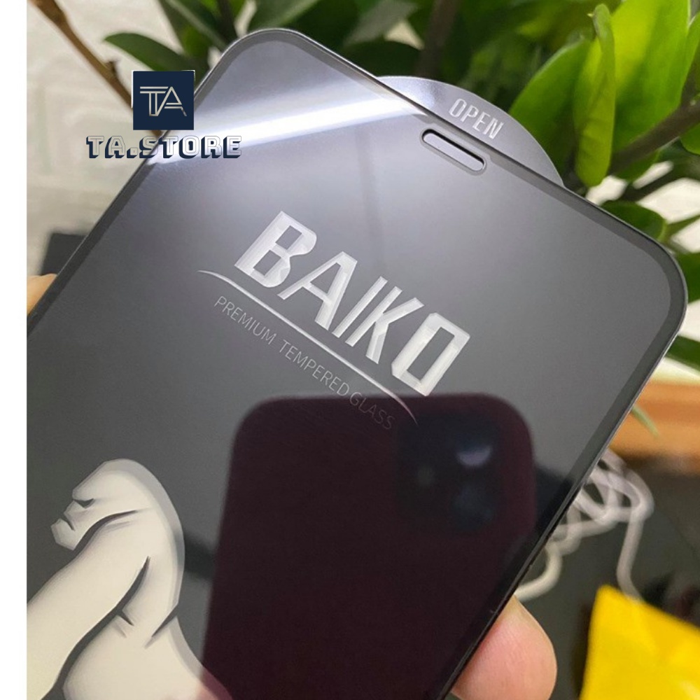 Kính Cường Lực IPhone Baiko Bóng Full Màn 7Plus/8Plus/X/XsMax/11/11pro/11promax/12/12pro/12promax/13/Pro/13Promax