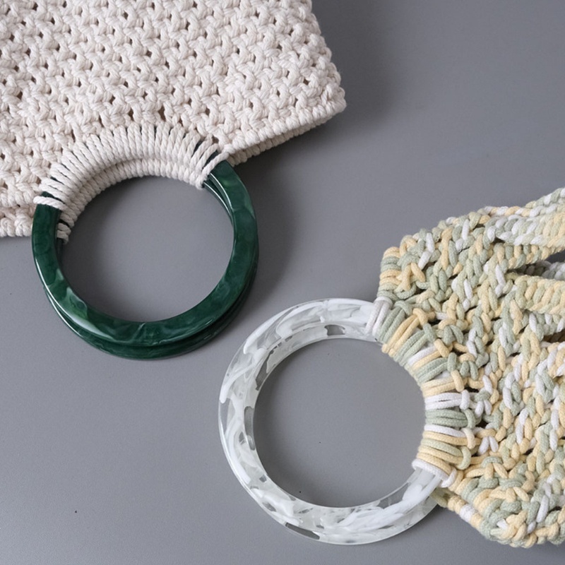 Set 2 Tay Cầm Túi Xách Bằng Nhựa Resin DIY