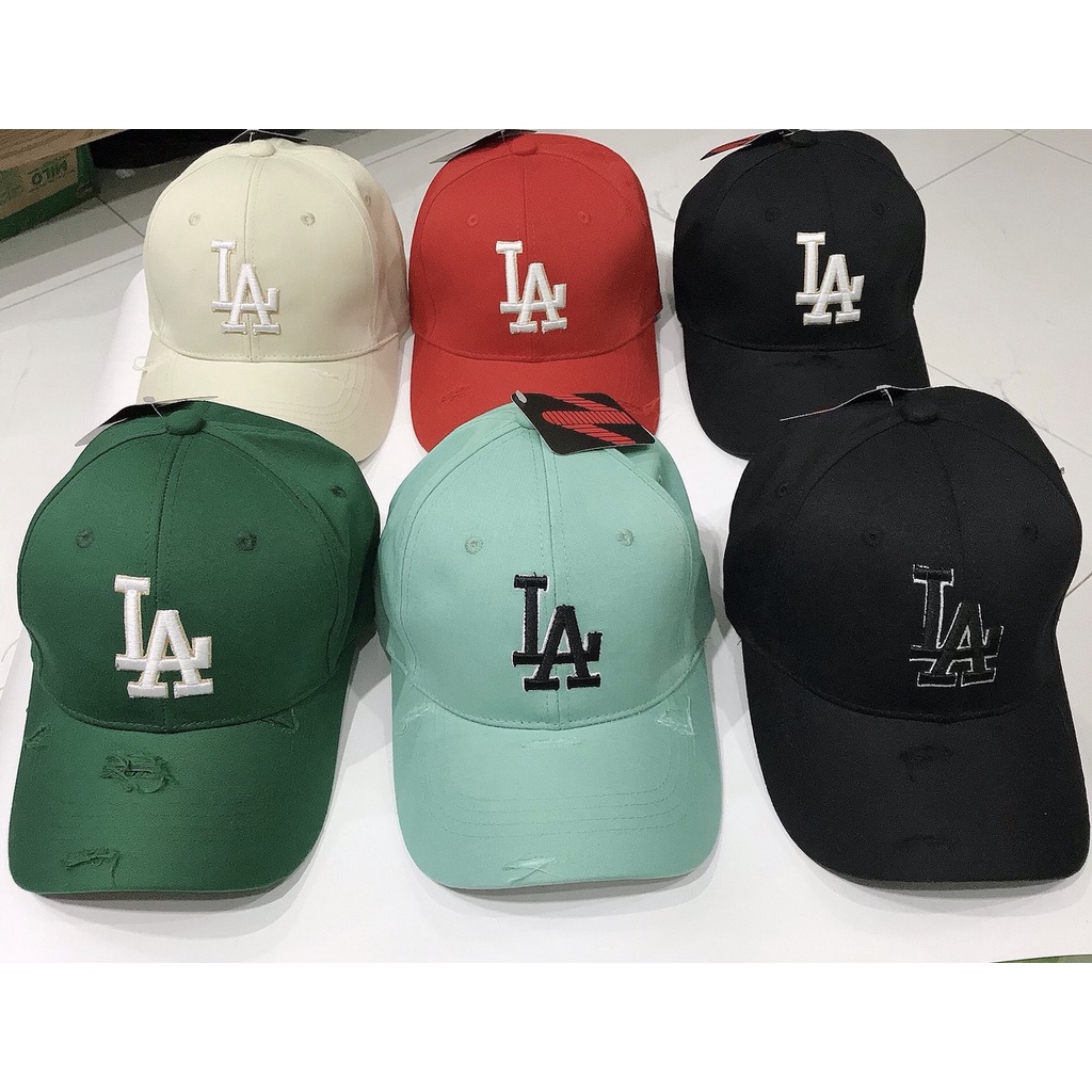 Mũ lưỡi trai ❤️ Nón kết thêu chữ LA phong cách Ulzzang form unisex nam nữ N2