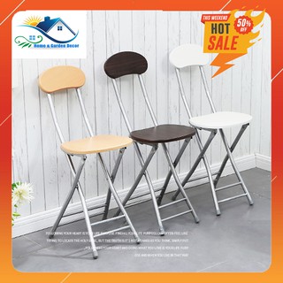 Ghế gỗ gấp gọn tiện lợi, ghế tựa ngồi ăn uống phòng bếp nhiều màu chọn lựa trắng, đen, vàng, nâu