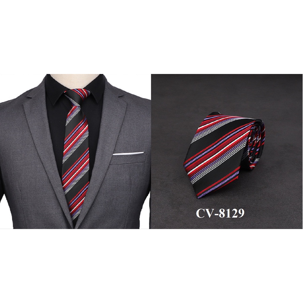 Cravat Nam bản lớn 8cm phù hợp phong cách công sở, thanh lịch, cà vạt nam thời trang - CV-8129