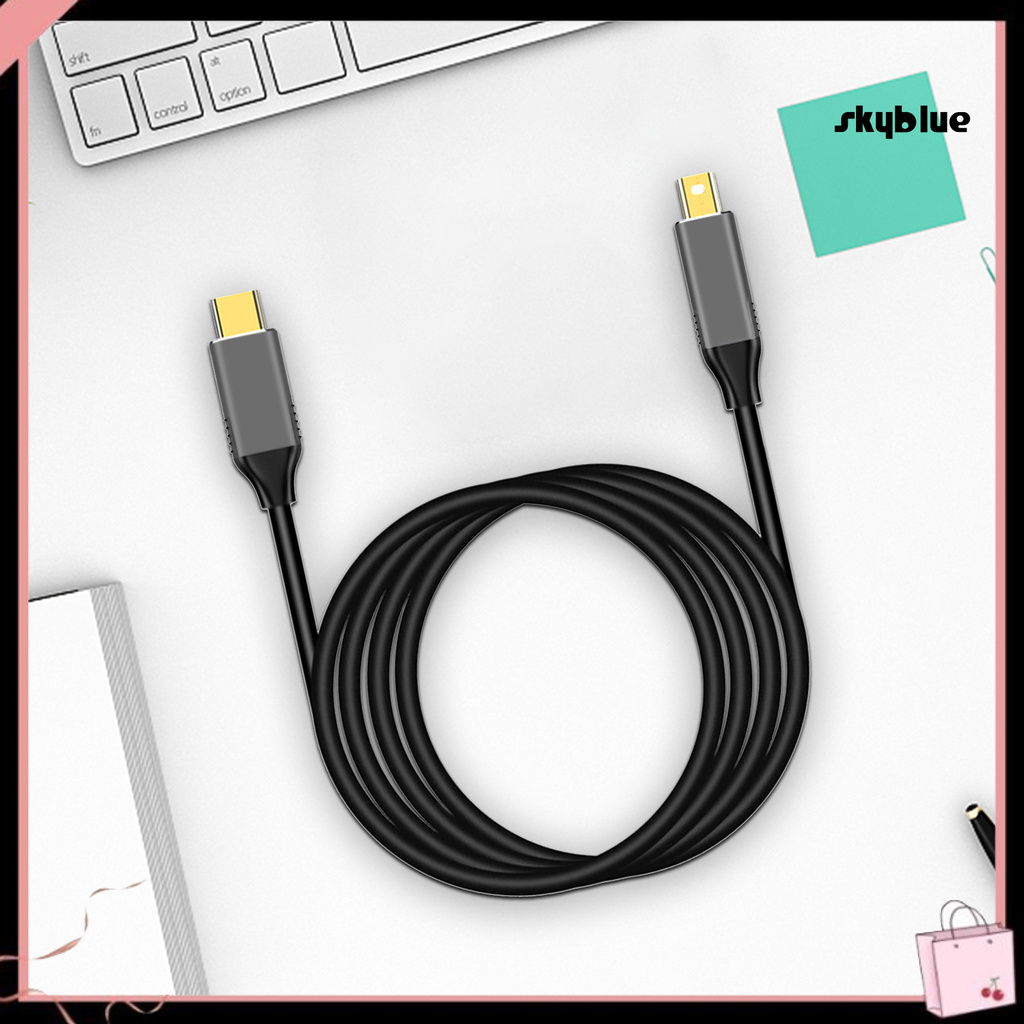 [SK]1.8m 4K USB Type-C to Mini Displayport 6Ft for Thunderbolt 3 DP Cable Adapter