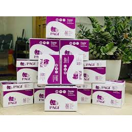 Giấy In A4 Pagi Định Lượng 65g/m2 New Vỏ Trắng Tím