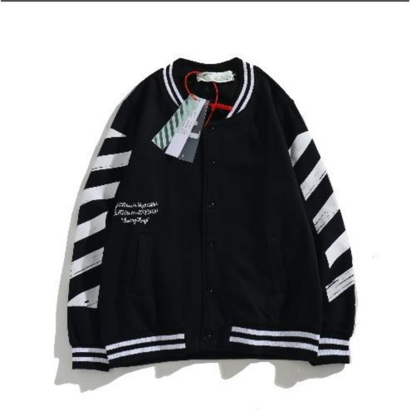 ⚡️[CHỈ 1 NGÀY] - Áo bomber jacket OFF WHITE full tag túi, áo khoác off whitee