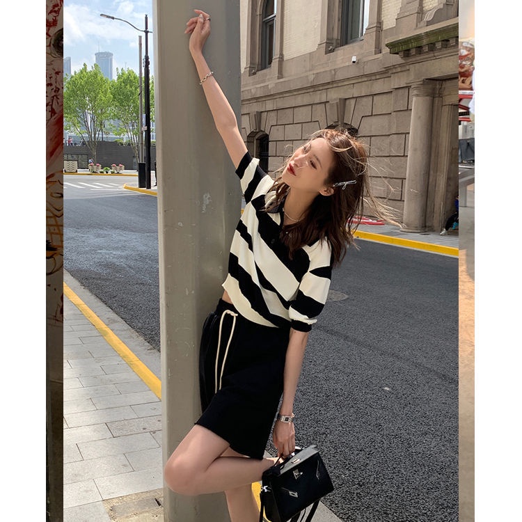 Quần short thể thao lưng cao dáng rộng chất liệu cotton mỏng thời trang mùa hè hàng mới dành cho nữ