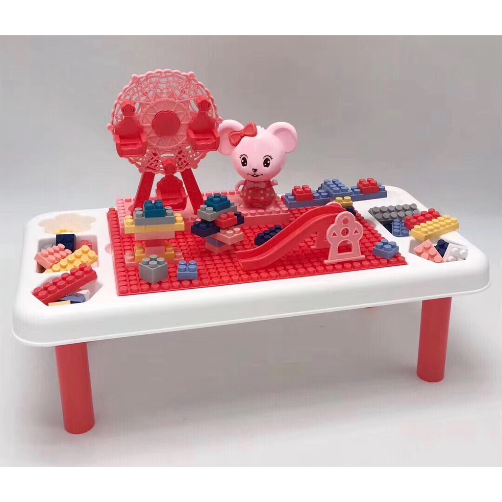 [Hàng mới về] Bàn Xếp Hình Lego Đa Chức Năng, Thông Minh Cho Bé - Bàn xếp hình nhiều chi tiết