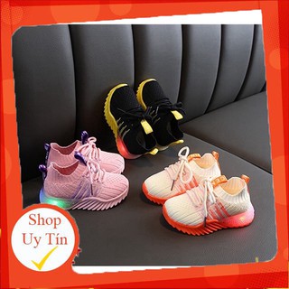 giảm giá Giày thể thao cổ chun có đèn led phát sáng cho bé trai và bé gái 1916-a13