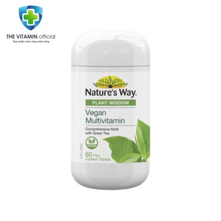 [Chính hãng, có bill] Vitamin tổng hợp thuần chay Nature's Way Plant Wisdom Vegan Multivitamin 60 viên của Úc