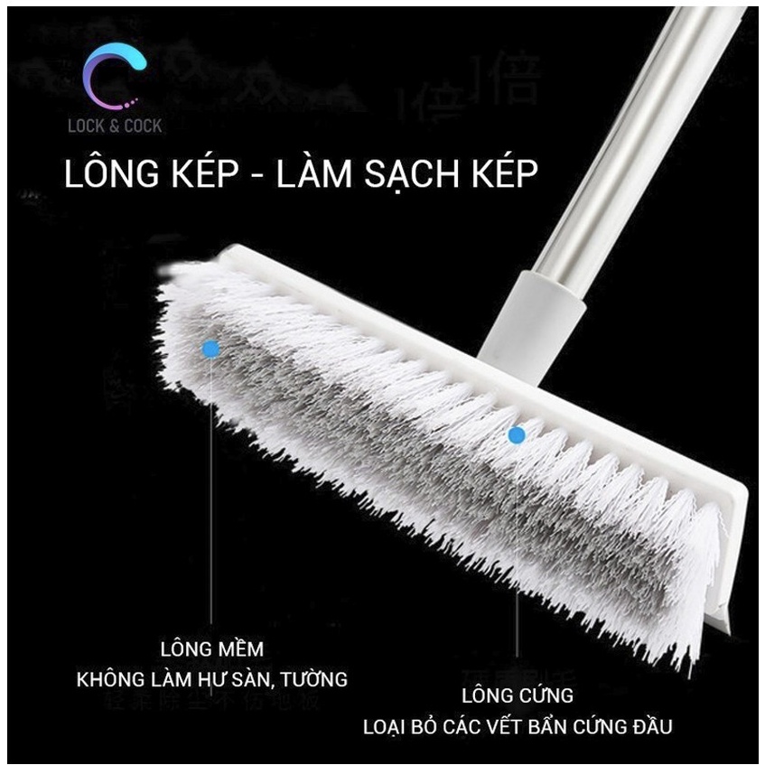 Chổi cọ sàn nhà tắm 2in1 có thể tháo rời cán dài siêu chắc chắn