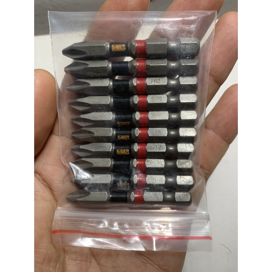 ( Khuyến mãi ) Túi 10 mũi vít Dewalt PH2 dài 50mm chính hãng có từ