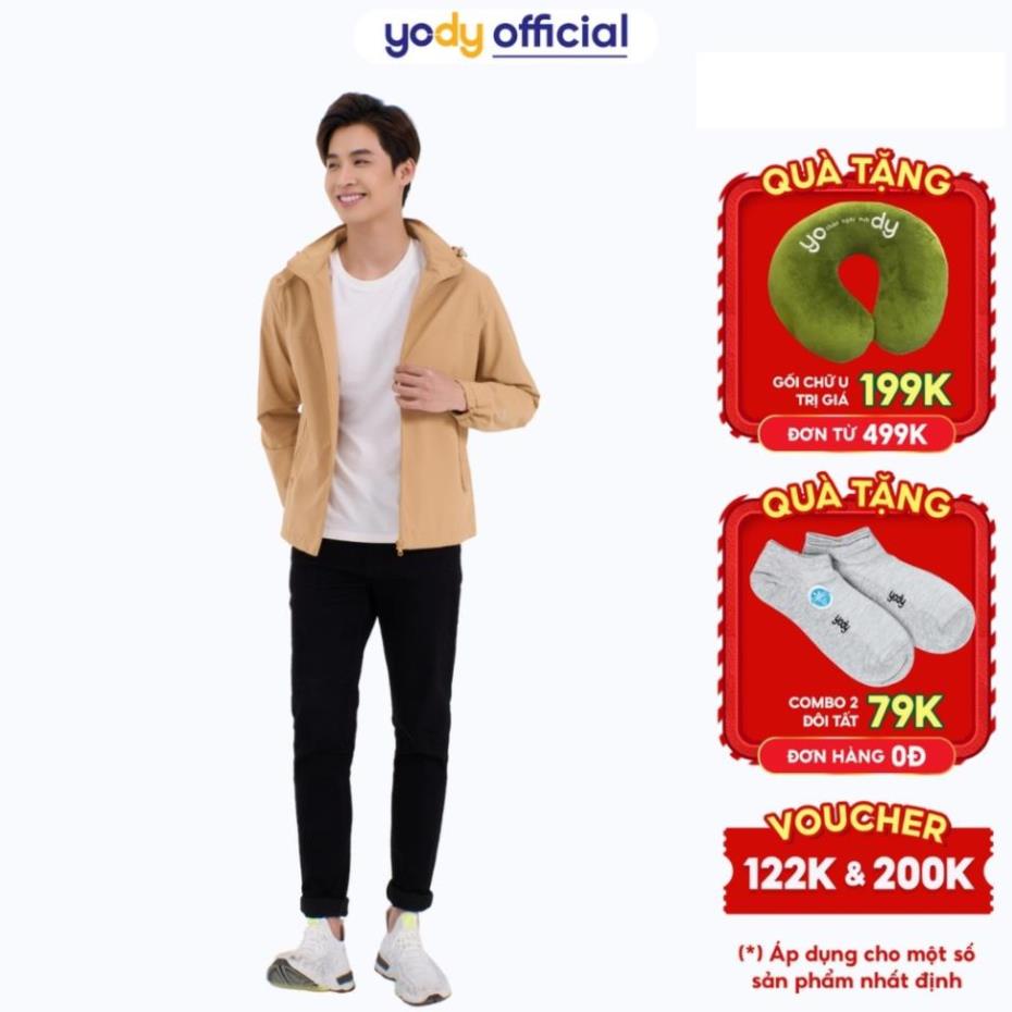 🌺 Áo gió nam YODY 2 lớp phối lưng có mũ cản gió chống bụi nhiều màu AKM4027