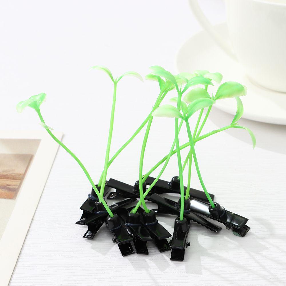 HS Set 10 Kẹp Tóc Cỏ Mini Hóa Trang Sáng Tạo