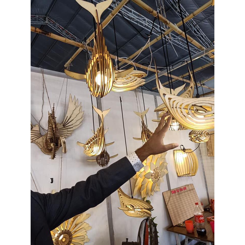ĐÈN CÁ VOI THẢ TRẦN - QUÀ TẶNG TRANG TRÍ đẹp trang trí nhà và quán cafe Trenddecor