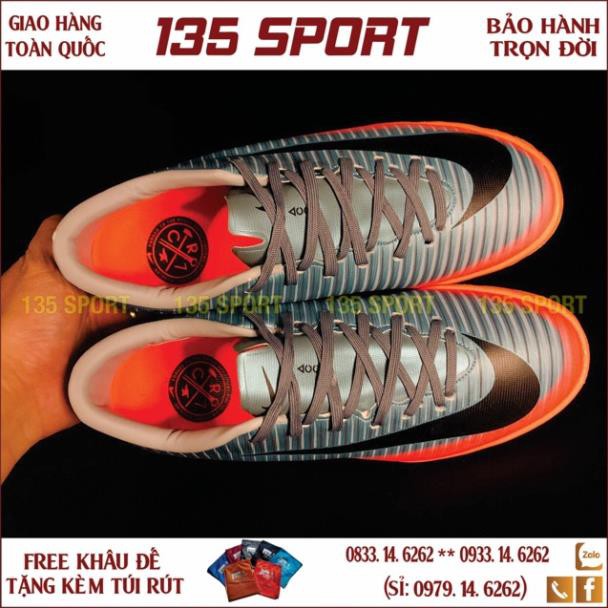 12-12 NEW HOT- Giày Đá Bóng Mercurial Victory VI CR7 Xám Cam TF bán chạy Đẹp 1 ³