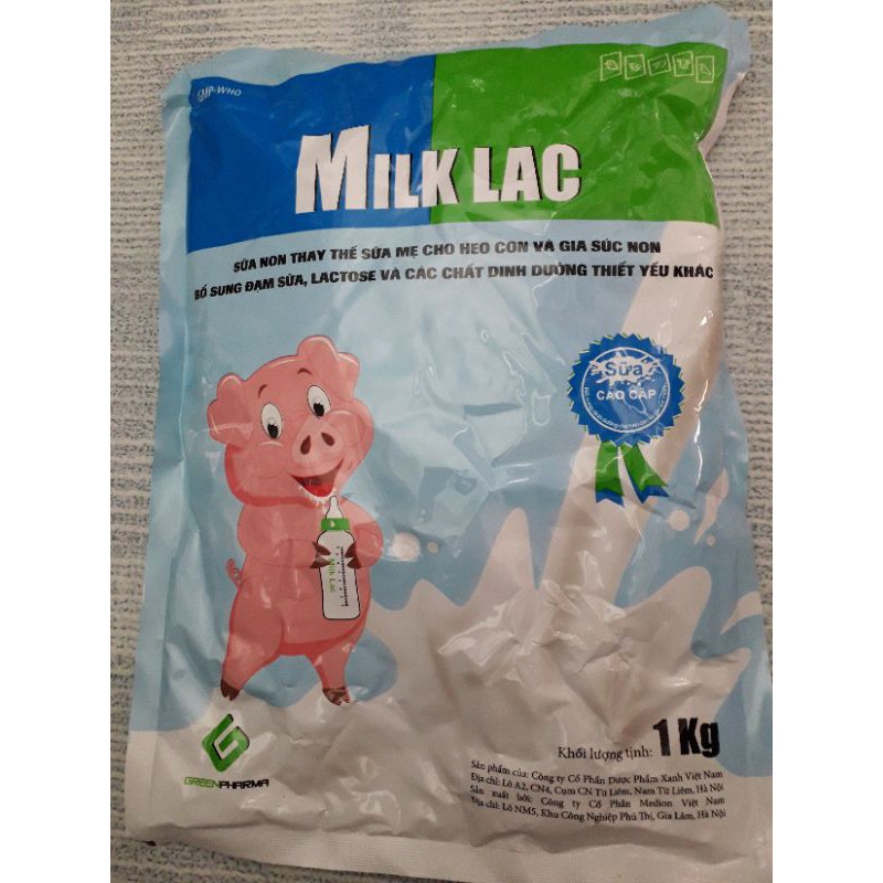 Milk Lac kg. sữa non thay thế sữa mẹ cho heo con, thú non