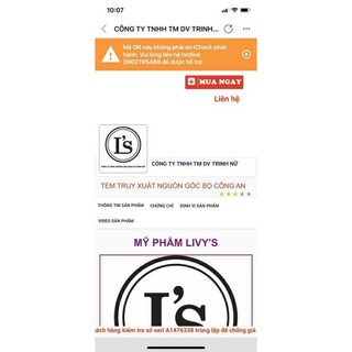 KEM.BODY LYVIS CHÍNH HÃNG THÁI LaN
