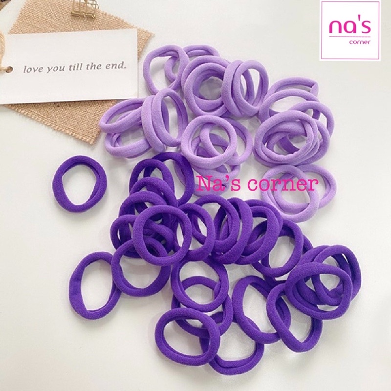 Gói 50 sợi thun cột buộc tóc nữ dễ thương vintage