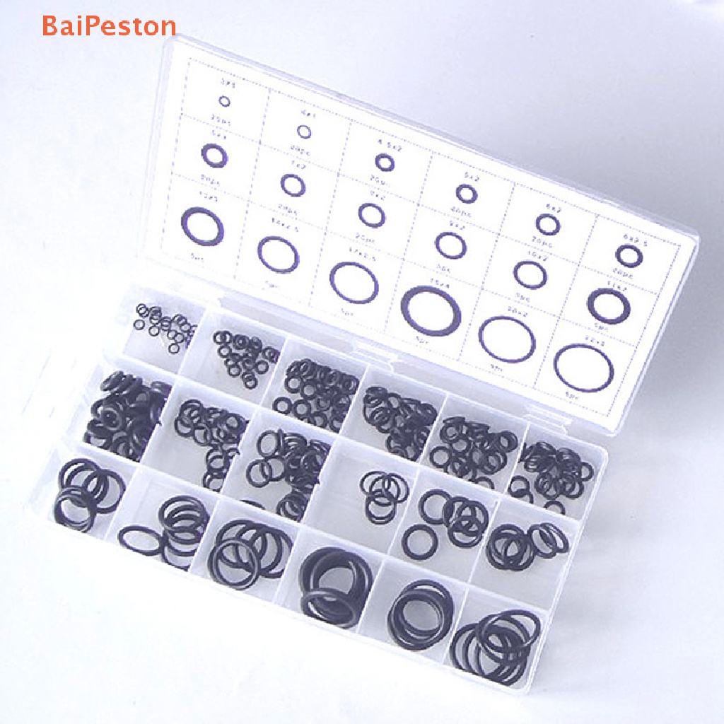 Set 225 Vòng Đệm Cao Su Đen Hình Chữ O Cho Xe Hơi