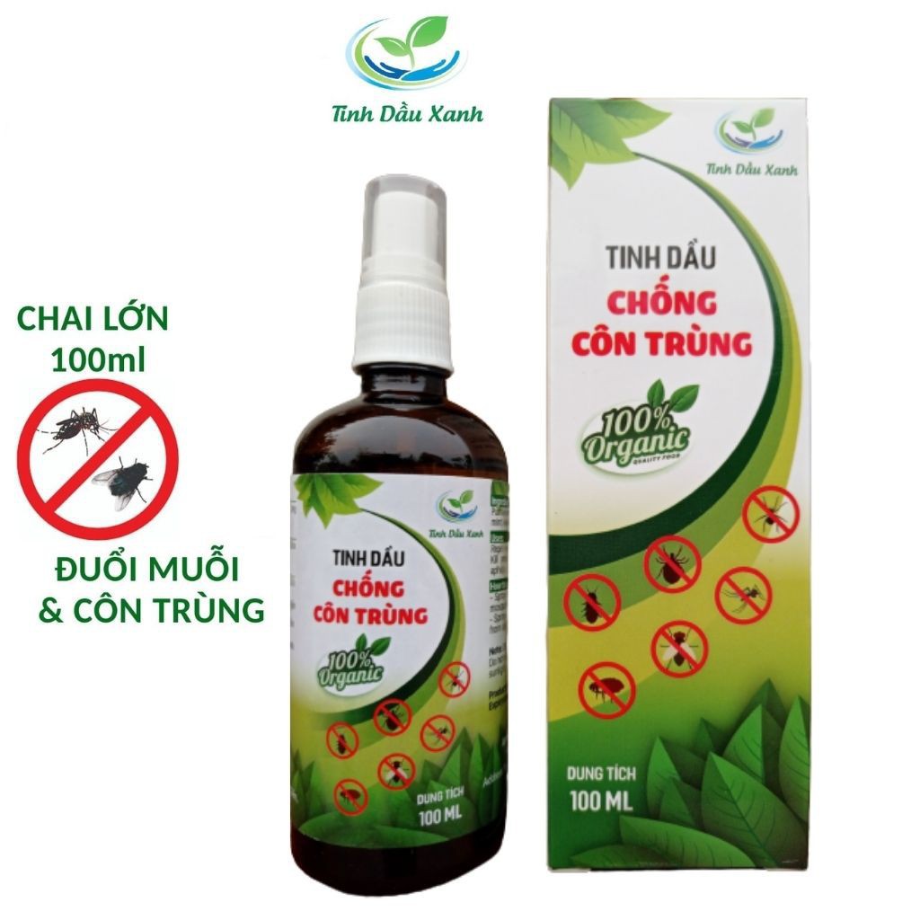 Tinh dầu đuổi muỗi, kiến, gián, tinh dầu chống côn trùng loại 100ml, an toàn, dùng tốt cho cả trẻ em