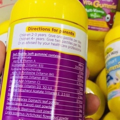 Kẹo Vita Gummies Multivitamin Và Vegies Bổ Sung Vitamin Tổng Hợp Và Rau Củ Quả (Đủ tem, bill Chemist Úc)