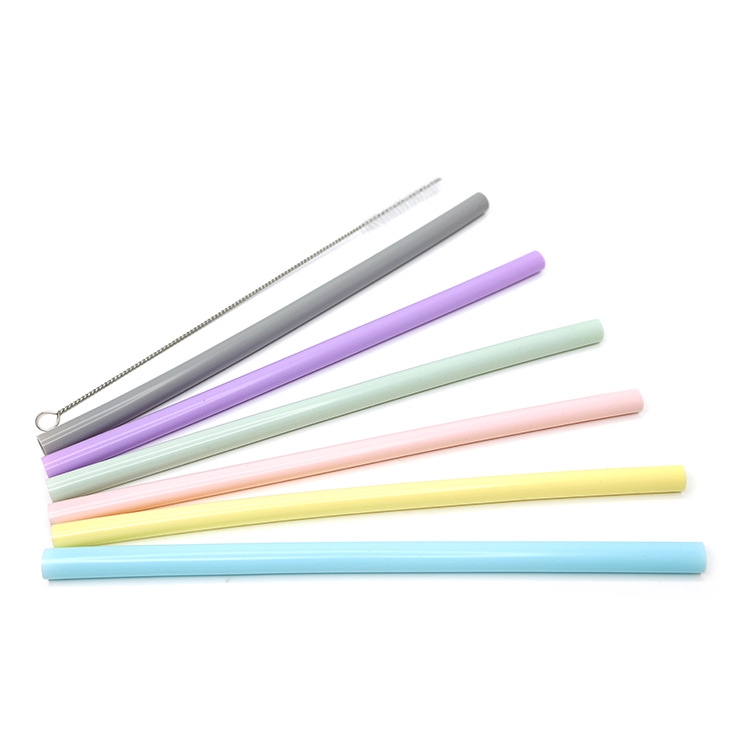 Bộ 6 Ống Hút Silicone Tái Sử Dụng Được Tiện Lợi