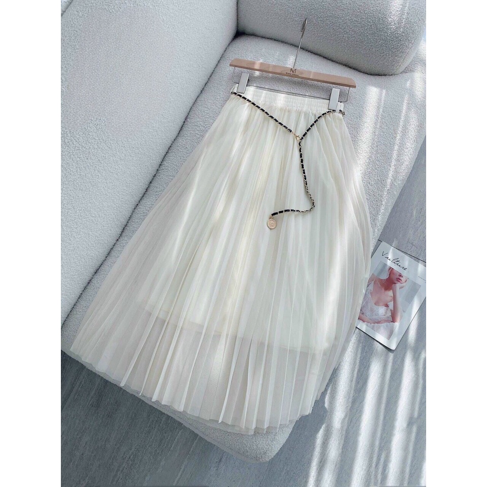 Chân váy xếp ly SEFA phối phụ kiện freesize