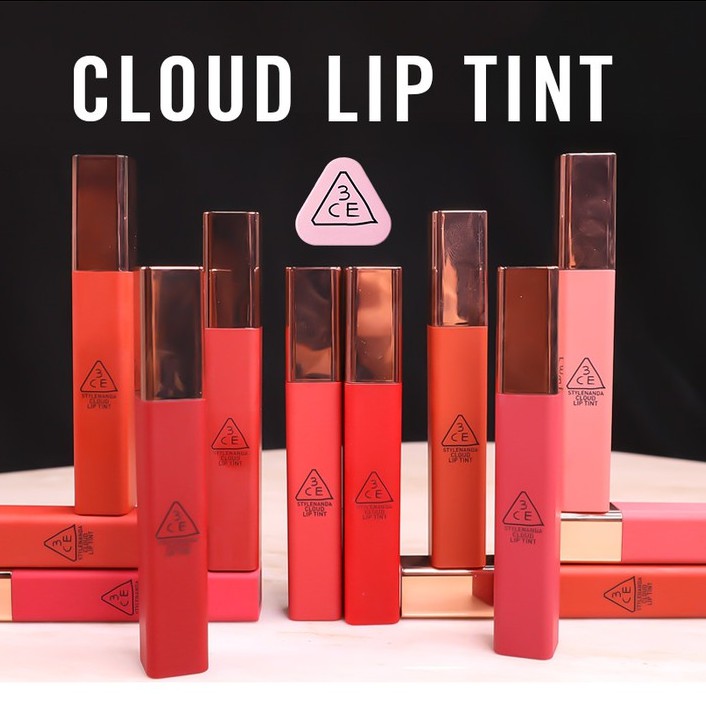 [COMBO GIÁ SỐC] Set 3 son 3CE CLOUD LIP TINT (mẫu nắp vàng hình vuông)