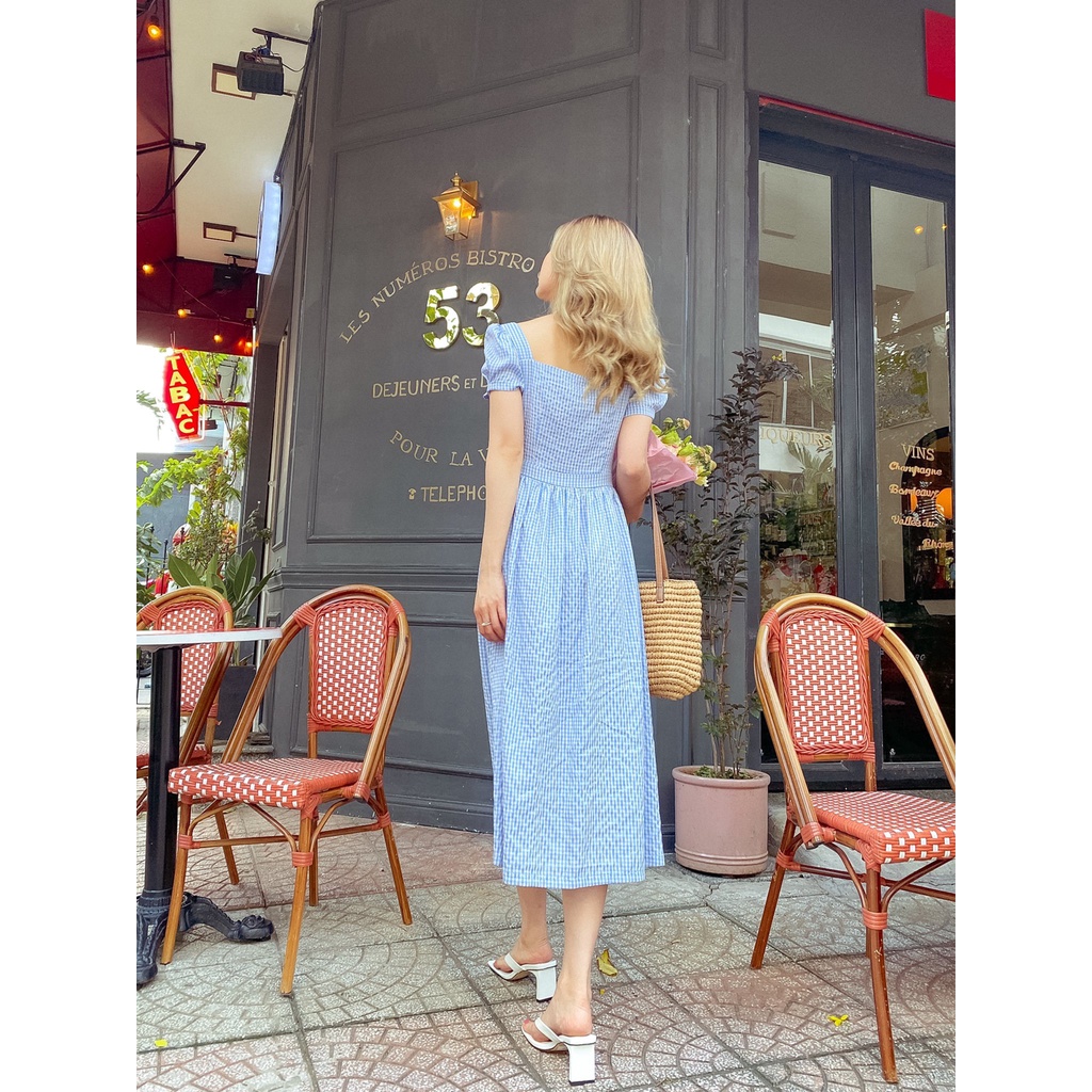 Đầm caro dài xẻ tà Maika Dress Gem Clothing SP060640