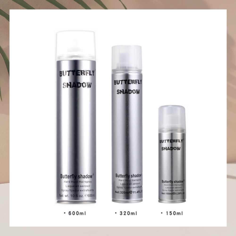 Gôm Xịt Tóc Nam Nữ Butterfly Shadow Chính Hãng Giữ Nếp Tạo Kiểu 150ml 320ml 600ml
