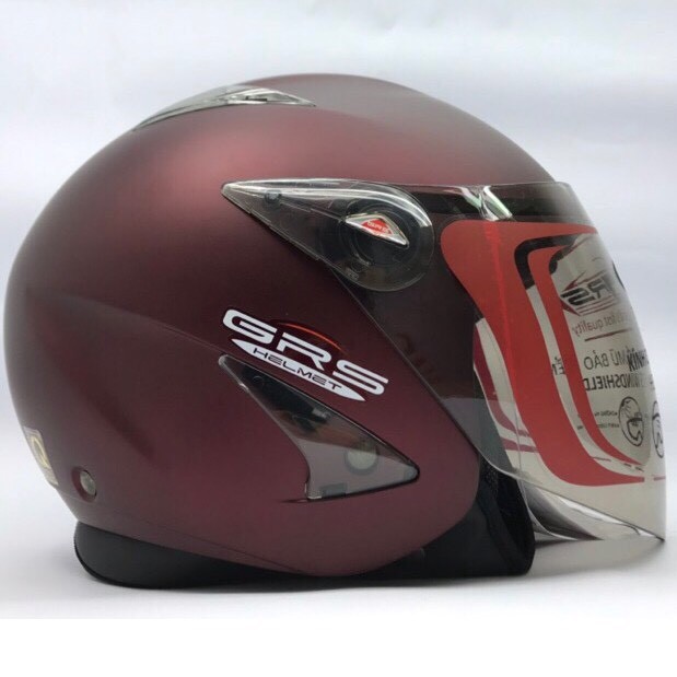 Mũ bảo hiểm có kính grsA27 Xanh tím than nhám