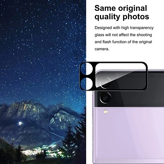 Kính Cường Lực 9H Bảo Vệ Camera Sau Cho Samsung Galaxy Z Flip 4 / Flip4