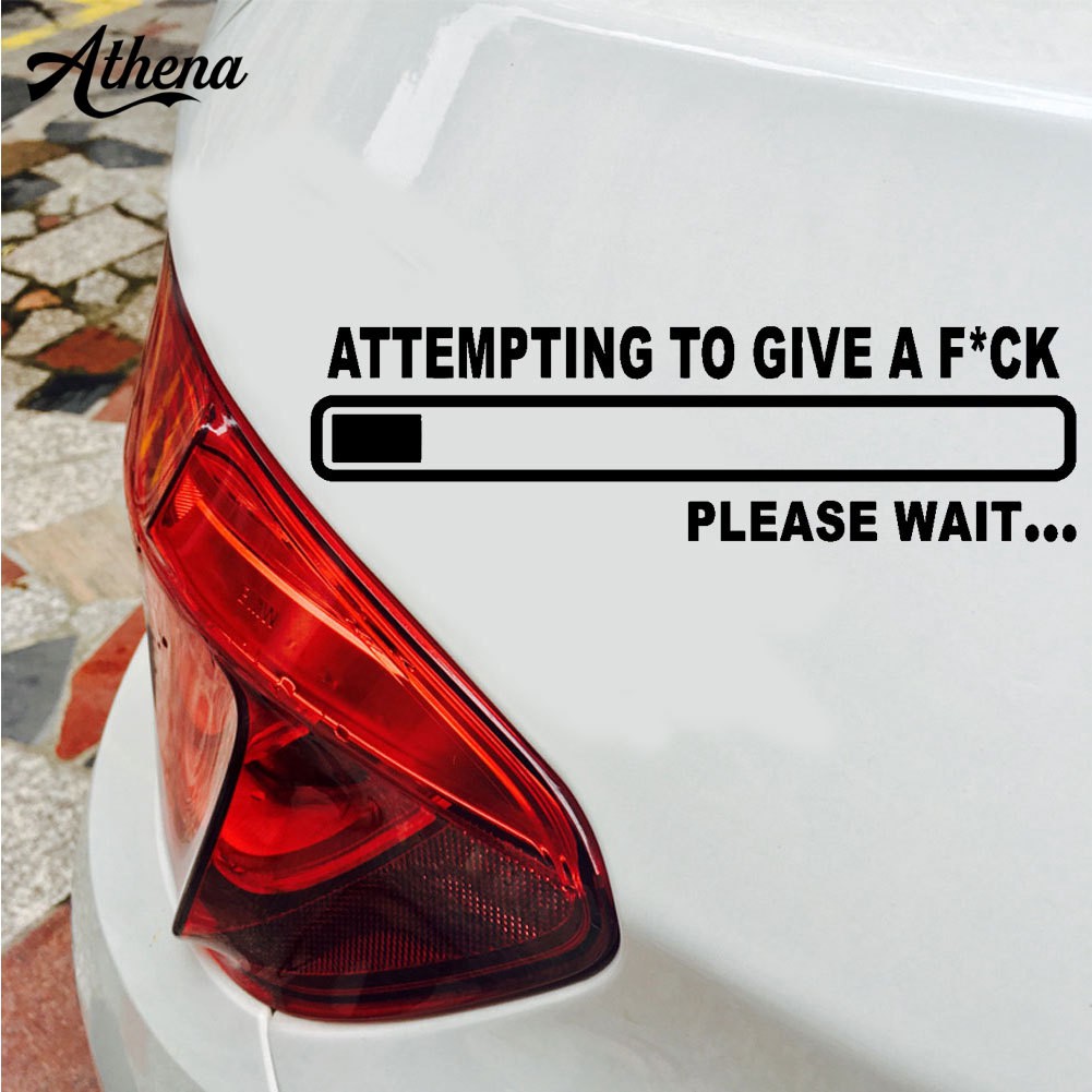 Decal In Chữ "ttempting To Give Fxck" Dán Trang Trí Xe Hơi / Xe Máy