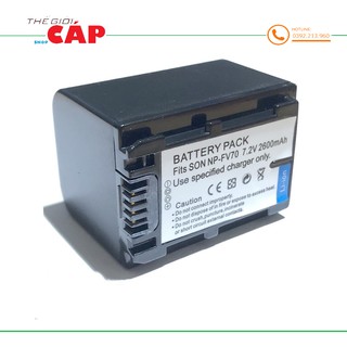 Pin dành cho máy ảnh, máy quay phim sony np-fv70 7.2v 2600mah cao cấp