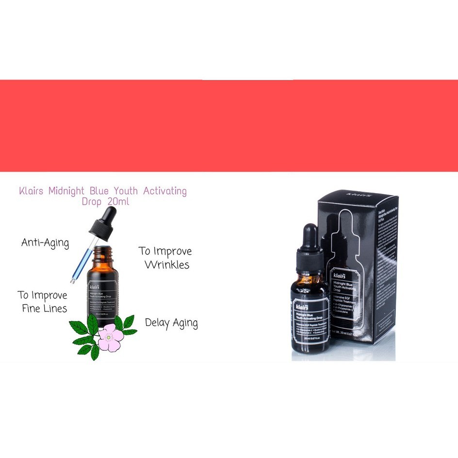Tinh Chất  Phục Hồi Và Dưỡng Ẩm Da Ban Đêm Dear, Klairs Midnight Blue Youth Activating Drop 20ml