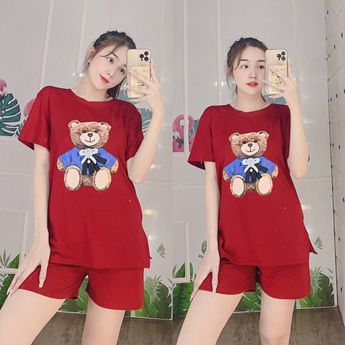 Đồ bộ nữ bộ mặc nhà bigsize sau sinh dễ thương thun cotton 35% A047 - Diễm Quỳnh