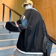 Áo khoác bóng chày dáng rộng phong cách năng động thời trang cho nam