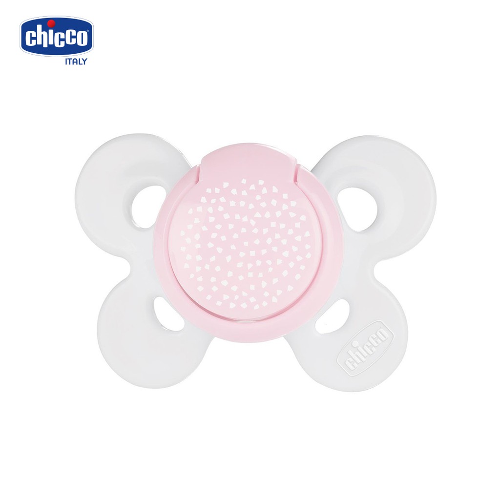 (MamanBébé chính hãng) Ty ngậm silicon Chicco Physio Comfort màu hồng 0 - 6M